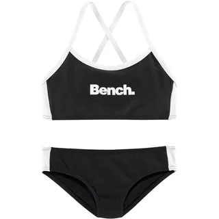 BENCH Bustier-Bikini Schwarz/Weiß 158/164