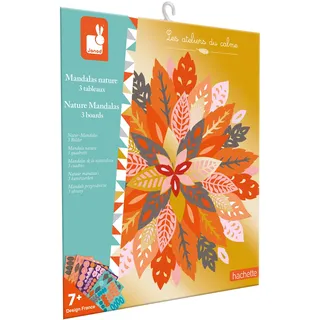 Janod Die Werkstätten der Ruhe - 3 Mandalas Natur - Kreativset für Kinder
