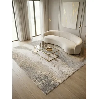 KADIMA DESIGN SARNTAL Teppich 120 x 170 cm Silbergrau