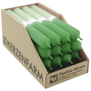 DIP DYE Stabkerzen Pinie-Salbei, 180/22 mm, KERZENFARM HAHN, Brenndauer 7h, 16 St.