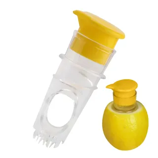 Zitronenpresse – Manuelle Zitronenpresse | Handliche Zitruspresse | Easy Squeeze Limettenpresse | Manuelle Zitruspresse | Wasserhahn für Zitronenpresse | Orangensaftpresse für Camping, Wandern, Pickni