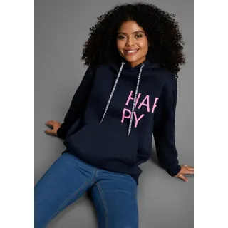 LAURA SCOTT Hoodie Rundum-Prints Blau 48/50