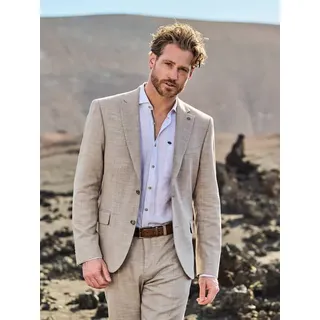 engbers Herren Anzug-Sakko slim fit Beige gemustert - 54