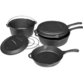 Camp Chef Cast Iron Set 6-tlg. Dutch Oven Grillpfannen Gusseisen