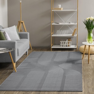 Mia's Teppiche Thing, nachhaltiger und umweltbewusster Designer-Teppich, weich & pflegeleicht, 3D-Effekt, waschbar, Flor aus 100% recyceltem Polyester.