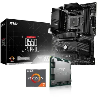 Aufrüst-Kit AMD Ryzen 7 5800X3D Prozessor, MSI B550-A Pro Mainboard | Zusammengebaut inkl. BIOS-Update + Funktionskontrolle, mit Kühler be quiet! Pure Rock Pro 3 LX ARGB, Grafikkarte erforderlich