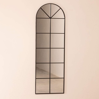 SKLUM Wandspiegel in Fensteroptik aus Metall (180x59 cm) Paola L Schwarz