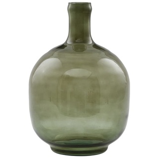 House Doctor Tinka Glas Vase | Größe: H: 23.5 cm, Ø: 16.5 cm | Farbe: Dunkelgrün | Blumenvase Modern | Glasvasen für tischdeko | In Dänemark entwickelt