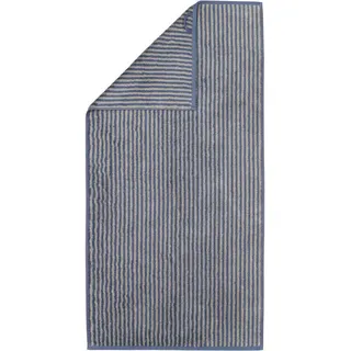 CAWÖ Two-Tone Stripes Handtuch 50 x 100 cm blau