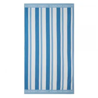 Lexington Badetücher LEXINGTON Strandhandtuch Striped Cotton Terry Blue/White (100x180cm)