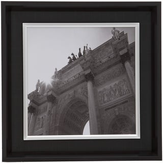 Maturi Bilderrahmen zur Wandmontage, quadratisch, mit dickem Rand, Arc de Triomphe, Schwarz, 41x41cm