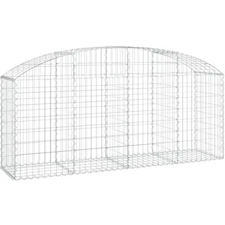 vidaXL Gabione mit Hochbogen 200 x 50 x 80/100 cm