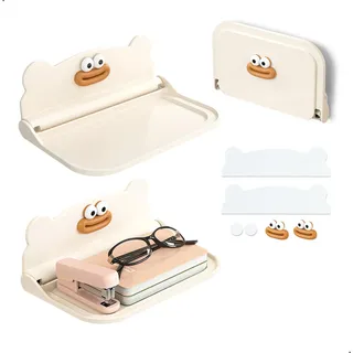 gexuamz Wandregal Ohne Bohren, 2 Stück Klappbar Regal Selbstklebend, 17.8cm Wall Shelf für Kleine Gegenstände, Schweberegal Weiß für Badezimmer/Wohnzimmer/Schlafzimmer/Küche/Büro, Tragkraft 3kg