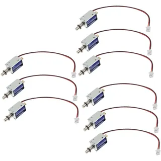 VILLFUL 9 Stk Push-pull-elektromagnet Elektromagnet Mit Linearem Solenoid Druckmagnet Solenoid 12v 12-v-magnet Mini-linearantrieb Gleichstrom Spielkonsole Miniatur Kupfer