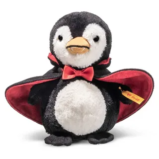 Steiff Pinguin Nibble der Vampir 15 cm Schwarz/Weiß/Rot