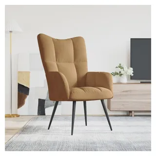 vidaXL Relaxsessel 61 x 96 x 66 cm Braun Samt