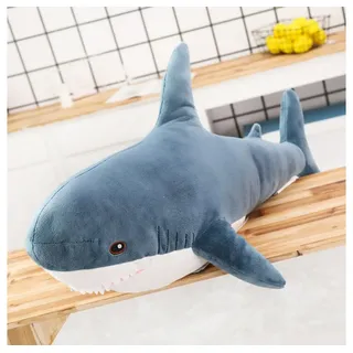 Tinisu Kuscheltier Hai Kuscheltier weiches Plüschtier blaues Stofftier 80 cm