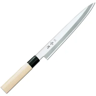富士カトラリー(Fuji Cutlery) Japanisches Yanagiba Reigetsu Sashimi Sushi Messer Japanische Fischkochmesser Filetiermesser Küchenmesser aus Edelstahl Molybdän Vanadium (21 cm)