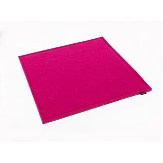 voigtdesign Filz-Sitzauflage - Stuhlauflage - Sitzkissen - Stuhlkissen - Auflage - quadratisch - bi-Color - 2-lagig (35 x 35 cm, 104 pink)