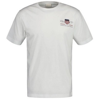 Gant T-Shirt Herren T-Shirt - REG ARCHIVE SHIELD EMB, Rundhals weiß 5XL
