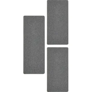 Bettumrandung ANDIAMO "Luton, Made in Germany" Gr. 14, grau (anthrazit), H:5mm, Obermaterial: 100% Polypropylen, Bettumrandungen, Bettvorleger, Läufer-Set für das Schlafzimmer, melierte Optik