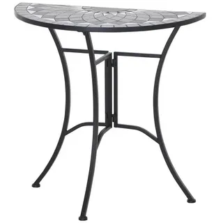 Siena Garden Como Gartentisch 70 x 35 x 71 cm schwarz/grau