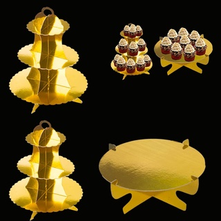 ZOOYOO 3 Stück Tortenständer Gold,Cupcake-Ständer aus Karton