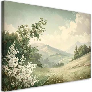 Feeby Leinwandbild, Beige, Textil, Landschaft/Berg, Rechteckig, 90x60 cm, Bilder und Zubehör, Wandbilder, Leinwandbilder
