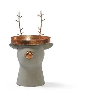 Baden - 1155050 - Tablett, Rentier, 30cm, grau Kupferfarben, Weihnachten