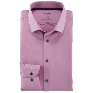 Level Langarmhemd Langarm FreizeitHemd für Herren (1-tlg) rosa