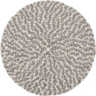 myfelt Wollteppich Ernie Filzkugelteppich rund, rund, 100% reine Schurwolle, in verschiedenen Größen erhältlich bunt Ø 180 cm