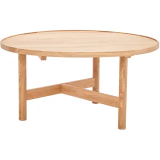 Linea Natura Couchtisch, Kernbuche, Holz, Kernbuche, massiv, rund, rund, 80x40x80 cm, Wohnzimmer, Wohnzimmertische, Couchtische