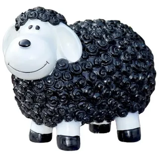Geschenkestadl Gartenfigur Bunte Schafe viele Farben 30cm x 17cm x 23cm wetterfeste Gartenfigur schwarz