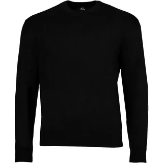 A|X ARMANI EXCHANGE Herren Strickpullover - Rundhals, Basic, einfarbig Schwarz / 2XL