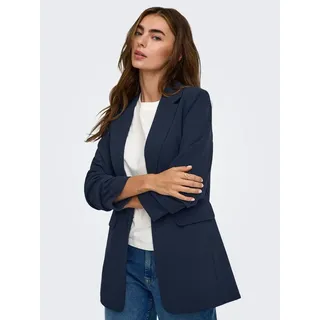 ONLY Longblazer ONLKALINA 3/4 OPEN BLAZER CC TLR Materialmix, loose fit blau M (38)