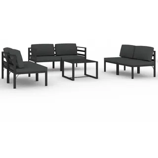vidaXL Garten-Lounge-Set 7-tlg. Aluminium anthrazit