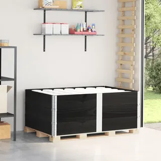 Paletten-Aufsatzrahmen 3 Stk. Schwarz 150x100 Massivholz Kiefer, Gartenmöbel-Sets 2024 Neu - Schwarz