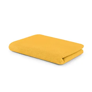 Setex Waffeldecke Kuscheldecke 150 x 200 cm Gelb/Safrangelb