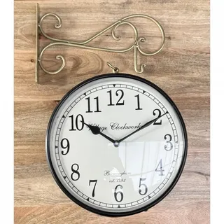 Doppelseitige Wanduhr Ø 25 cm