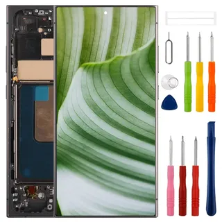 swark [mit Rahmen][Unterstützung Fingerabdruck-Funktion] Neu 6.8" OLED Display Kompatibel mit Galaxy S24 Ultra LCD Display Digitizer mit aktualisiertem Reparaturwerkzeugsatz-Nur für EU-Version