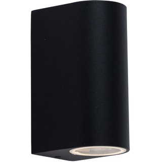 Aussenleuchten Haustür Up Down Wandleuchte Aussen schwarz Wand Außenleuchte Terrasse Aluminium, Farbwechsel dimmbar mit Fernbedienung, 2x RGB LED 3,5W 200lm 3000K, BxH 6,5x14,5 cm