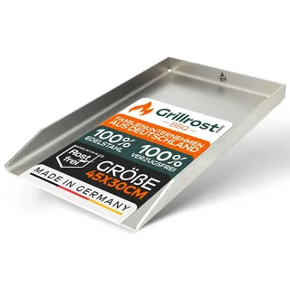 Grillrost.com Das Original Grillplatte 45 x 34 cm Edelstahl silber