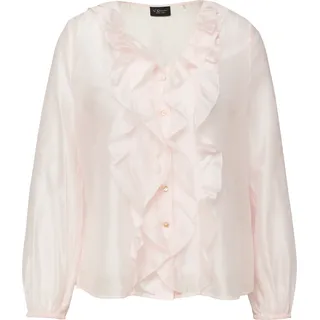s.Oliver Luftige Lyocell-Bluse mit Volants - pink - 38