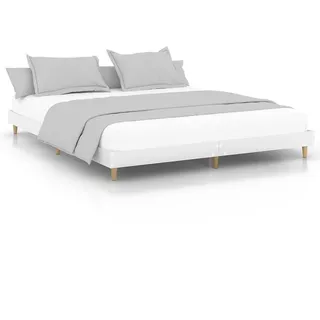 furnicato Bettgestell, Weiß, Holzwerkstoff, 120x200 cm, Schlafzimmer, Betten