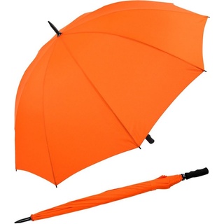Impliva Langregenschirm Falcone® XXL 10-Streben Golfschirm Fiberglas, riesengroß, windsicher und leicht orange