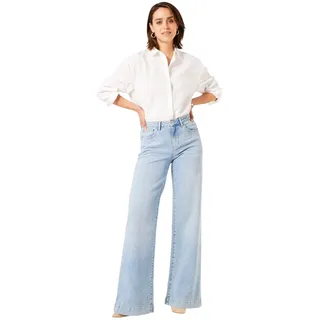 GARCIA Celia 249 Jeans in Stone-Waschung mit Wide Leg-W32 / L32