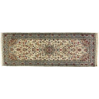 Eden Kunststoff Kashmirian Boden Seide Teppich Hand geknotet, Baumwolle, Mehrfarbig, 161 x 65 x 30 cm
