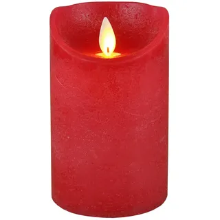 Coen Bakker Deco BV LED-Kerze LED Echtwachskerze Kerze 10 / 12,5 / 15 cm Timer Ø 7,5cm Wachskerze (1-tlg), große Farb- und Größenauswahl, Echtwachskerzen mit Timerfunktion rot Ø 7.5 cm x 15 cm