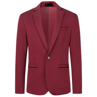 Allthemen Sakko Herren sportliches Casualsakko aus Stretsch Stoff rot 46
