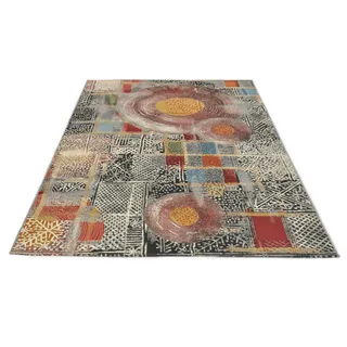 Teppich GINO FALCONE "Outdoor-Africa 36" Teppiche Gr. B/L: 300 cm x 400 cm, 5 mm, 1 St., bunt Esszimmerteppiche Flachgewebe, In- und Outdoor geeignet, Wohnzimmer